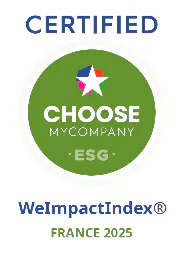 Label « CERTIFIED » CHOOSE MYCOMPANY ESG, WeImpactIndex®, FRANCE 2025.